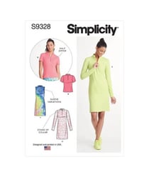 Patron Simplicity 9328 - Robe et Top en maille du 34 au 50 (FR) taille n°FR 34-42