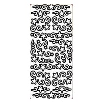 1 planche de stickers autocollants peel off doré DECORATION 7089