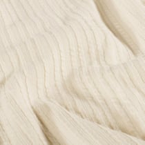 Tissu Jersey Bord Côte stretch Romy uni Ivoire