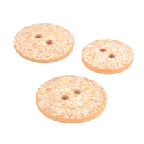 Bouton rond coquilles d'œufs 2 trous orange