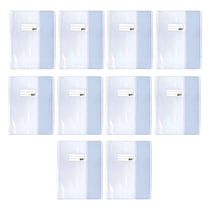 10 protège-cahier transparent en PVC – Format 17x22 cm – Épaisseur : 19/100ème – Grain lisse