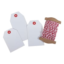 Rayher - Kit étiquettes et cordon assortis Rouge et Blanc