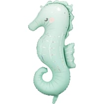 Ballon Géant Aluminium Hélium Hippocampe - 98 cm