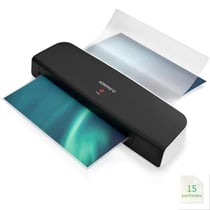 Plastifieuse A3 A4 A5 avec 15 feuilles plastifieuses- Machine à plastifier- Avec bouton anti-bourrage- ACROPAQ