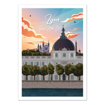 Affiche 50x70 cm - Lyon Grand hotel Dieu - Benoit Collet