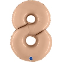 Ballon Géant Chiffre 8 Satin Nude (102 cm)