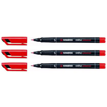 Lot de 3 feutres permanents pour films OHPen Universal S 0,4mm - STABILO - Rouge