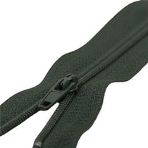 Fermeture fine à glissière non séparable polyester Vert foncé spirale 4mm