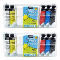 2 boîtes de 5 tubes de peinture gouache + palette - 5 x 10 ml