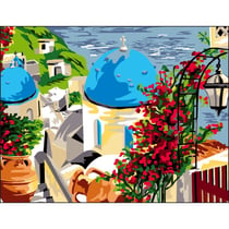 Princesse - Canevas antique Ile grecque 50x65cm