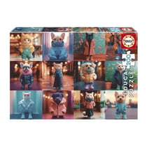 Puzzle 2D 200 pièces - Animaux à la Mode - EDUCA