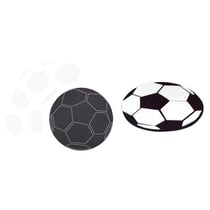 Dessous de verre ballon de foot en mousse 10 cm 6 pièces