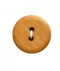Carte de 2 boutons imitation bois 23mm - Distrifil Marron