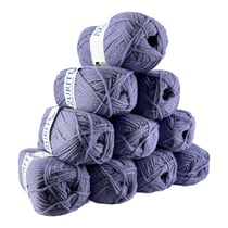 Lot de 10 pelotes Azurite Violet Lilas - 100% Acrylique - 50g/140m - Distrifil