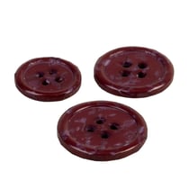 Bouton rond 4 trous bouteilles recyclées rouge beaujolais