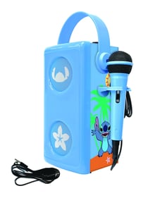 Enceinte Bluetooth portable avec micro et effets lumineux Stitch