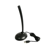 Microphone Pour Pc Portable Tablette Prise USB 2.0 Filaire Avec Support Noir YONIS