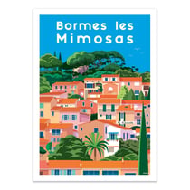 Affiche 30x40 cm - Bormes les mimosas - Raphael Delerue