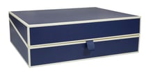 Boîte de rangement documents A4 – Bleu Marine – Semikolon