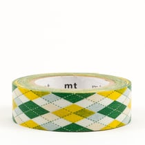 Masking tape - losange vert (argyle green) - 10 m x 15mm