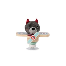 Louis le loup en avion swing à ventouse - Lilliputiens - Beige