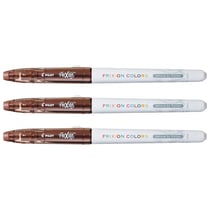 Lot de 3 feutres de coloriage effaçables - PILOT - FRIXION COLORS - Pointe moyenne - Marron