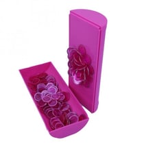 Boite magnetique rose + 100 pions de loto - ramasse jetons et rangement - cartaloto