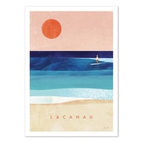 Affiche 30x40 cm - Surf Lacanau - Henry Rivers