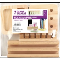 Graine Créative - Set Accessoires de bureau en bois