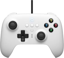 MANETTE 8BITDO ULTIMATE FILAIRE POUR SWITCH, PC ET ANDROID - BLANC