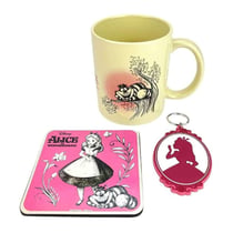 Disney - Set mug, sous-verre et porte-clés Alice in Wonderland Vintage - Pyramid International