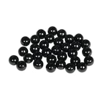 Perles en bois FSC 100%, polies, 6mm ø, noir, 115 pièces