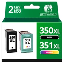 Pack compatible avec HP 350XL 351XL noir et couleur - 123CONSOMMABLES