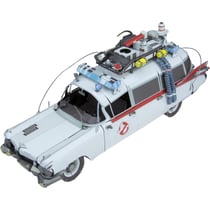 MetalEarth: ICONX - GHOSTBUSTERS / ECTO-1 16x5x6cm, maquette 3D en métal avec 3 feuilles multicolorées, en boîte 13,5x22x2cm, 14+