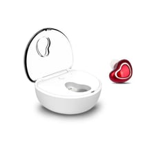Ecouteurs Bluetooth Mini Invisibles Sport Sans Fil Avec Boîtier De Charge Noir Rouge YONIS