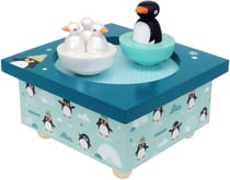 Boite Musique Bois Pingouin