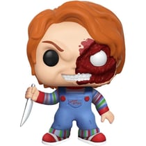 Chucky Jeu d'enfant - Figurine POP! (Exc) Chucky Half (BD) 9 cm