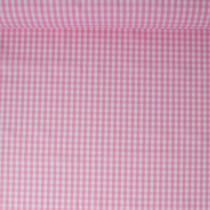 Tissu Rayures Laury Petits carreaux 5 mm Rose