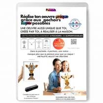 Peinture aux pochoirs Panash débutant enfants et adultes - Girafe en 3 pochoirs