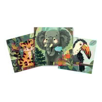 3 cartes a broder – Jungle - Graine Creative - Orange
