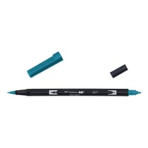 Lot de 6 feutres double pointe pinceau - TOMBOW - ABT Dual Brush Pen 407 Tiki Teal