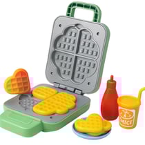 Jouet Gaufrier Sonore et Lumineux avec Accessoires, Gaufre Magique qui Change de Couleur, À Piles, Dès 3 Ans