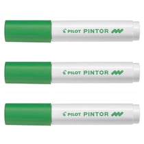 Lot de 3 marqueurs permanents - PILOT - Pintor - Pointe ogive 1,4 mm - Vert clair