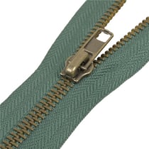 Fermeture en Métal non séparable spéciale poche - vert sapin
