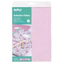 Coupon Tissu A4 Adhésif 4 Imprimés Roses