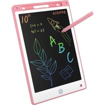 Tablette Dessin Enfant- Ardoise Magique 10 pouces LCD- Tablette Ecriture Graphique - Ecran couleur LCD- Rose- ACROPAQ