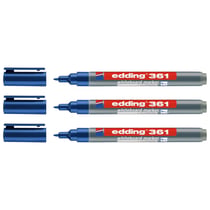 Marqueur tableau blanc pointe fine 1 mm - EDDING - Bleu - Lot de 3