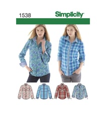 Patron Simplicity 1538 - Chemisier taille n°FR 34-42