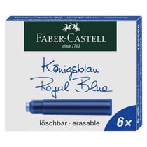 Cartouches d'encre - Bleu - Courte - Pour stylo plume et roller - Faber-castell