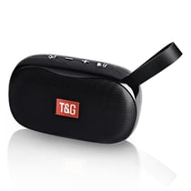 Enceinte Bluetooth Portable Style Tissé Avec Subwoofer AUX TF USB FM Noir YONIS